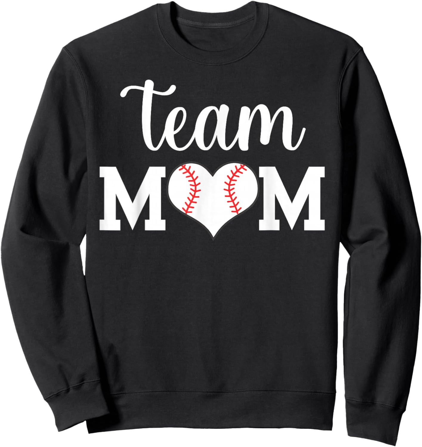 Team Mom Baseball Sweatshirt - Sweatshirt | Black