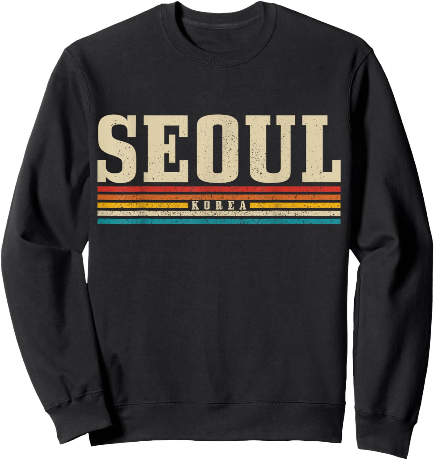 Seoul Vintage South Korea Retro Korean Sweatshirt - Sweatshirt | Black