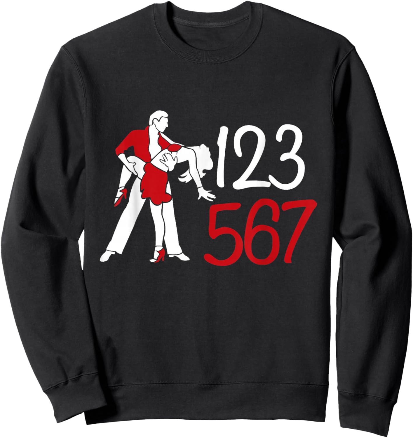 123 567 Salsa Latin Salsa Dance Sweatshirt - Sweatshirt | Black