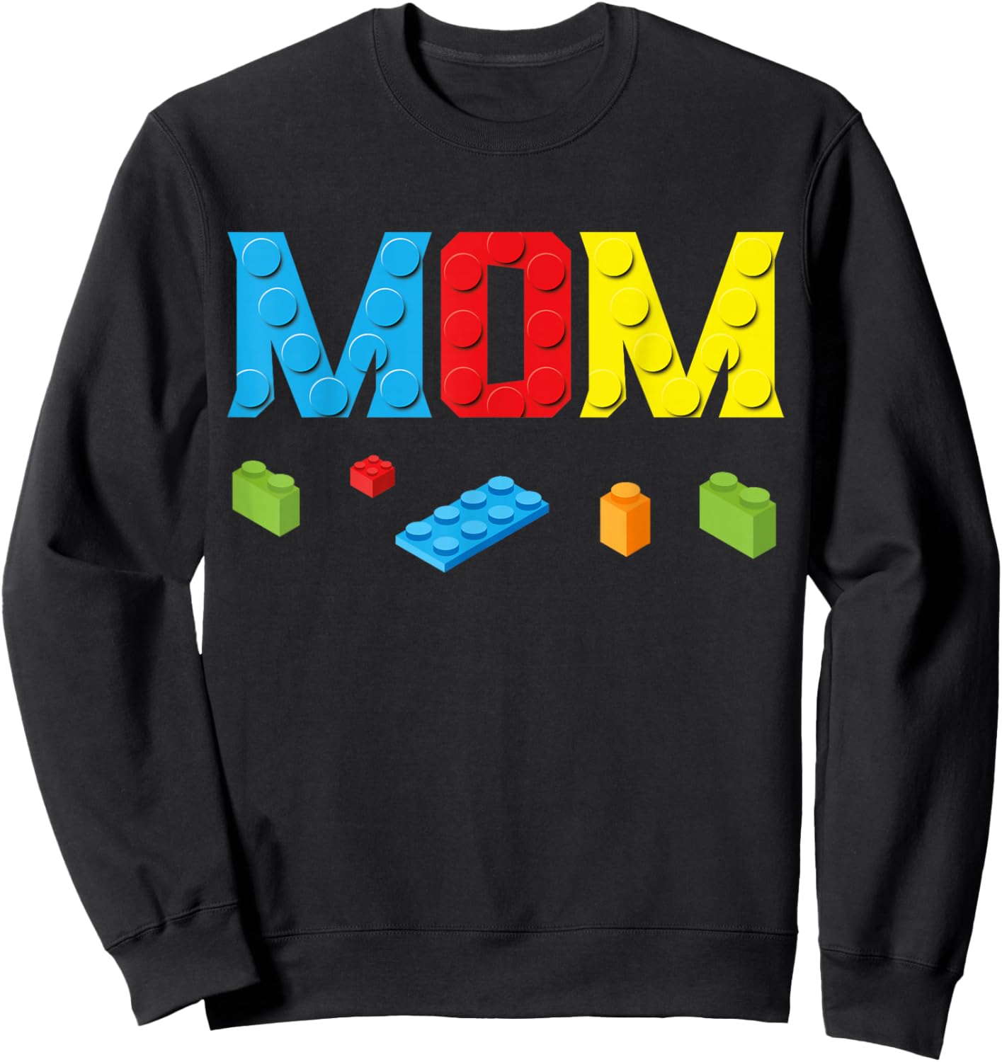 Mom Master Builder Building Bricks Blocks Family Set Parents Small Sweatshirt - Sweatshirt | Black