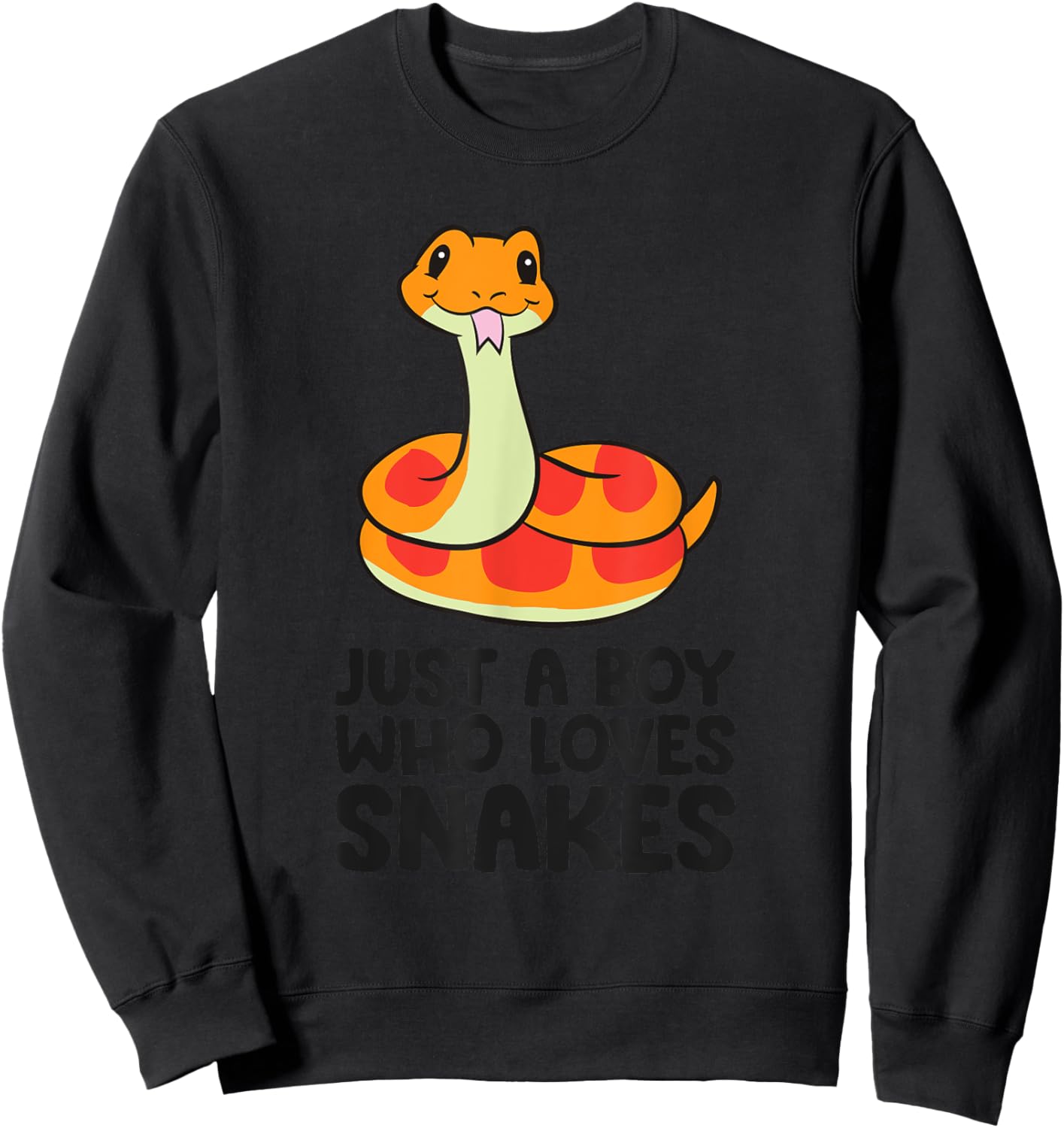 Just a Boy Who Loves Snakes Sweatshirt - Sweatshirt | Black