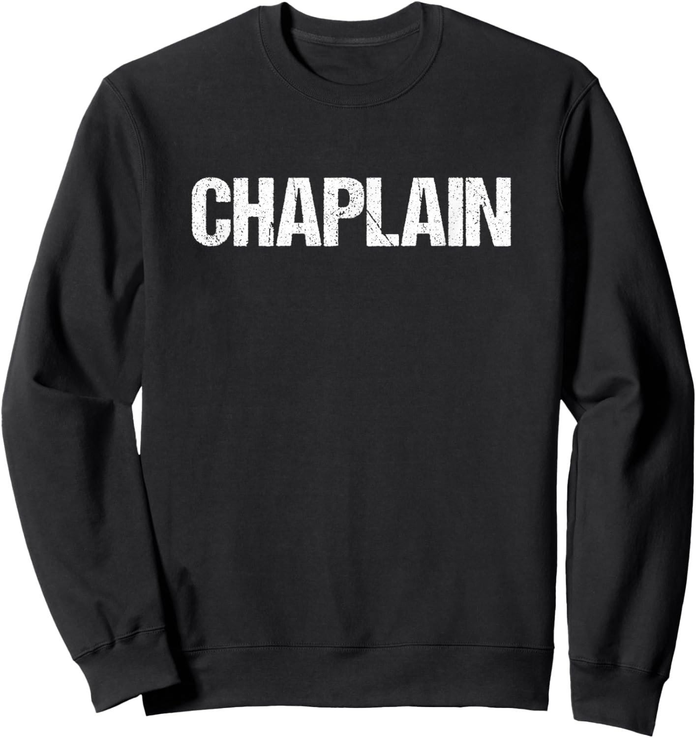 Chaplain Simple Title Sweatshirt - Sweatshirt | Black