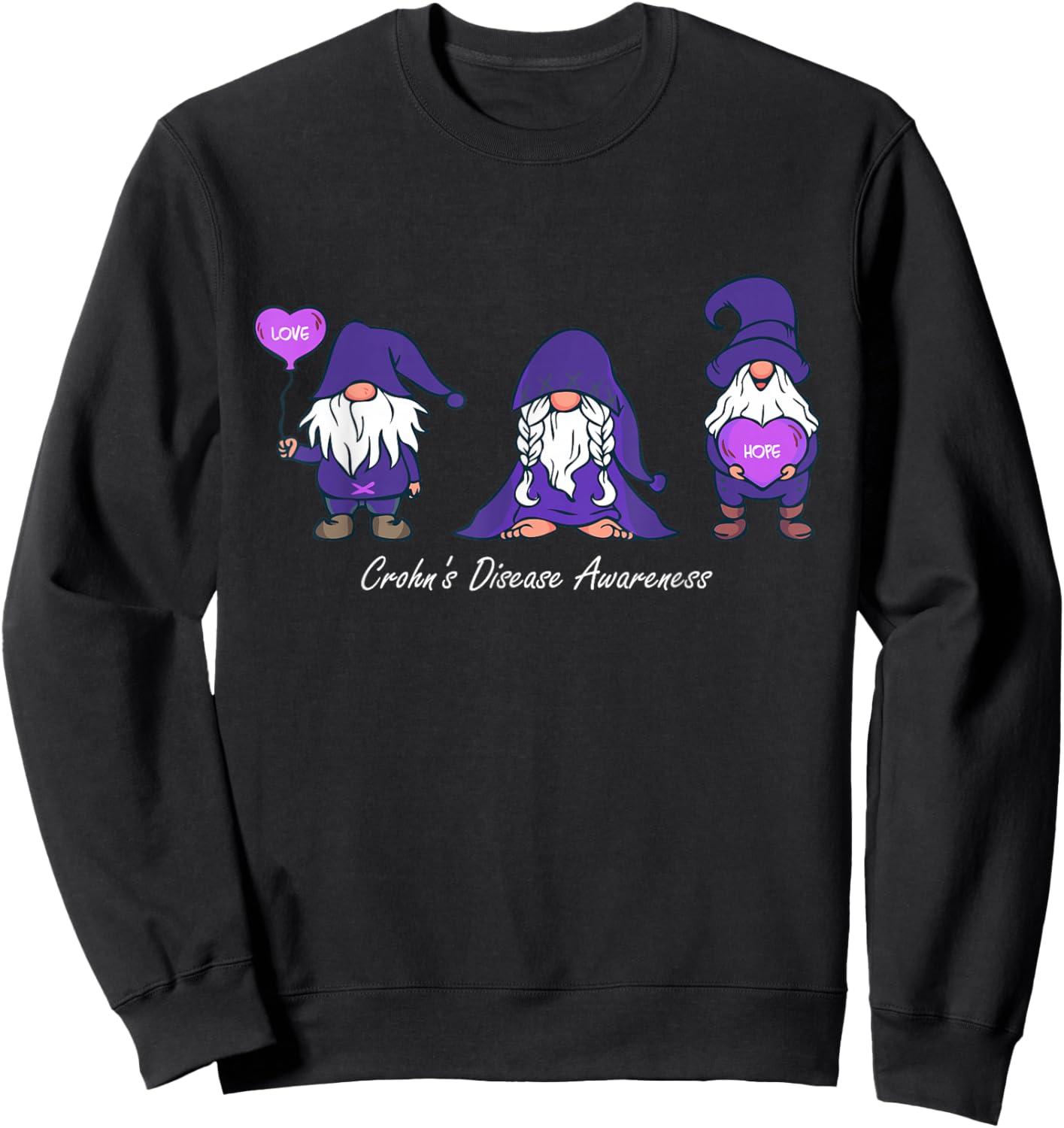 Crohn Awareness Disease - Awareness Fight Against Crohn Sweatshirt - Sweatshirt | Black