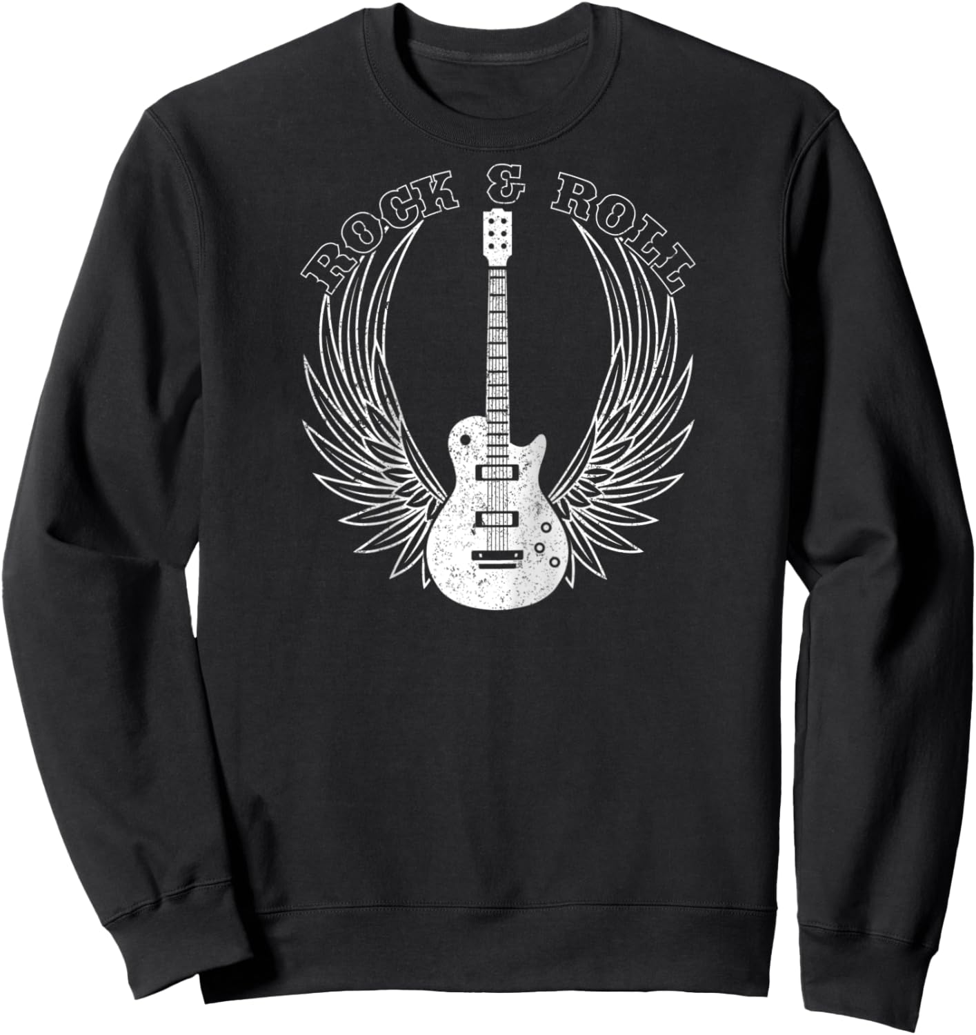 Vintage retro rock and roll men, women, children Raglan Baseball Sweatshirt - Sweatshirt | Black