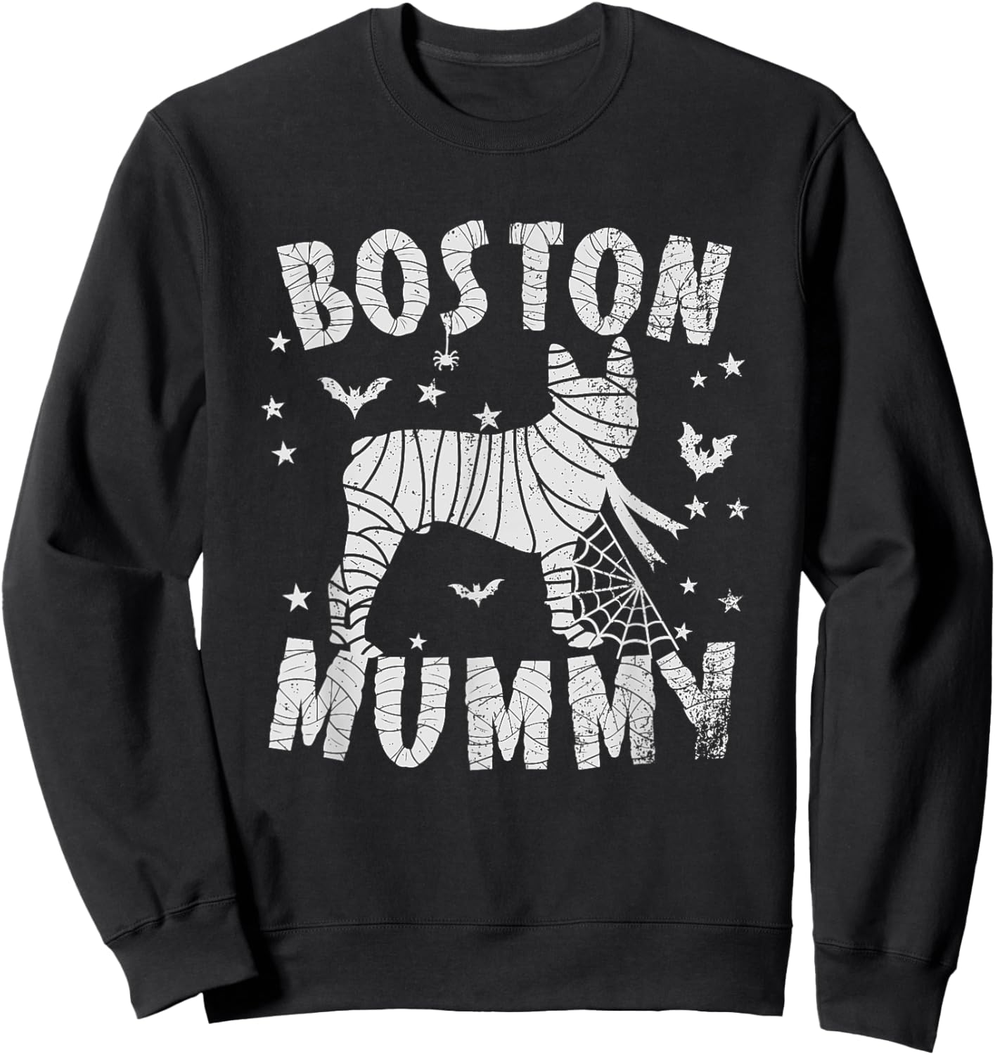 Boston Terrier Mummy - Halloween Sweatshirt - Sweatshirt | Black