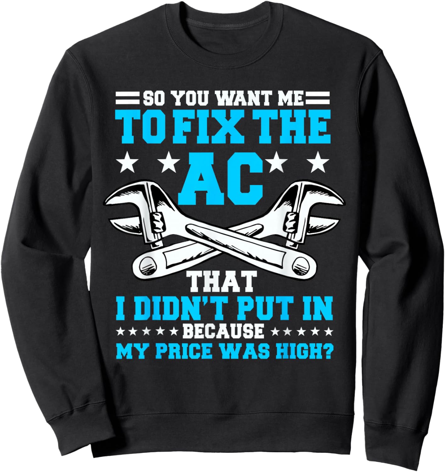 HVAC Technician Work Mechanic Installer Service HVACR Tech Sweatshirt - Sweatshirt | Black