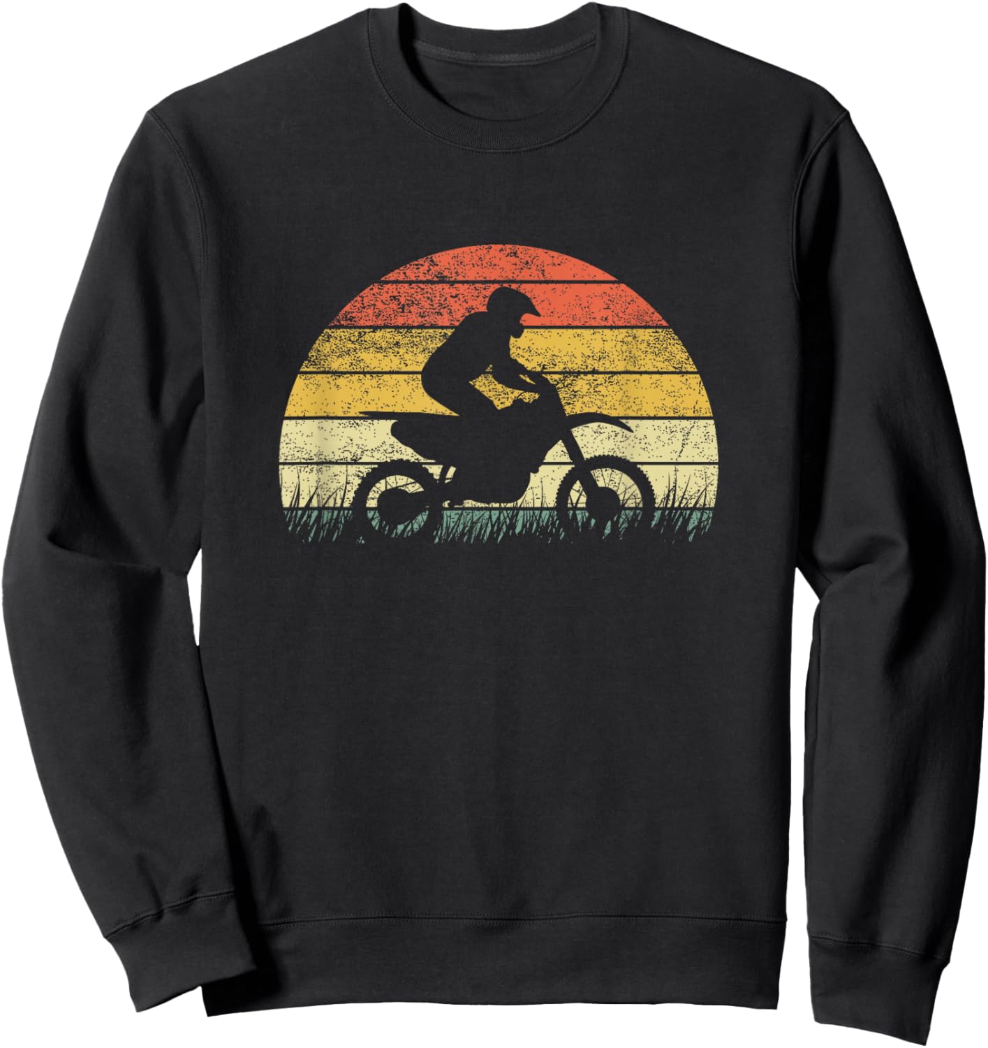 Motocross Bike Vintage Dirtbike MX Racing Retro Dirt Bike Sweatshirt - Sweatshirt | Black