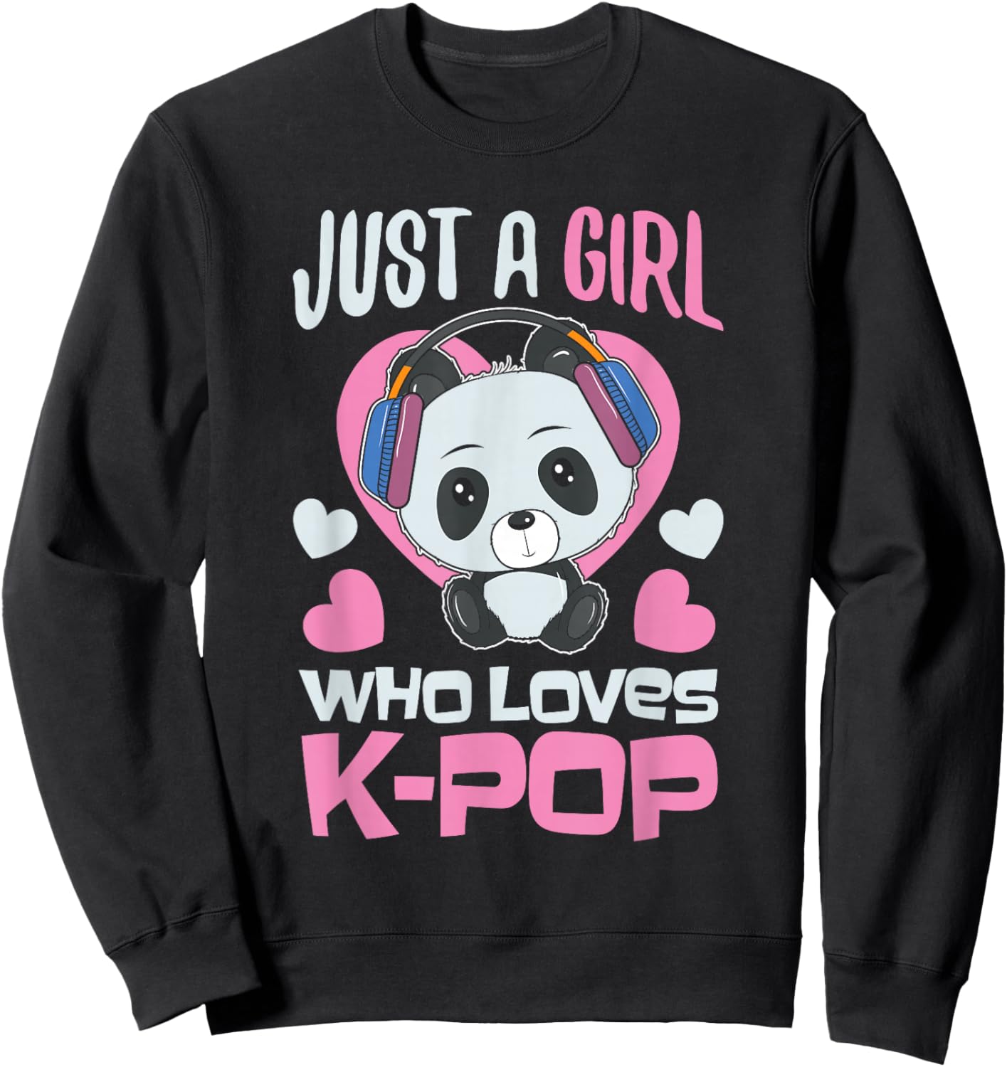 K-Pop Panda Kpop South Korea Music Fans Gift Sweatshirt - Sweatshirt | Black