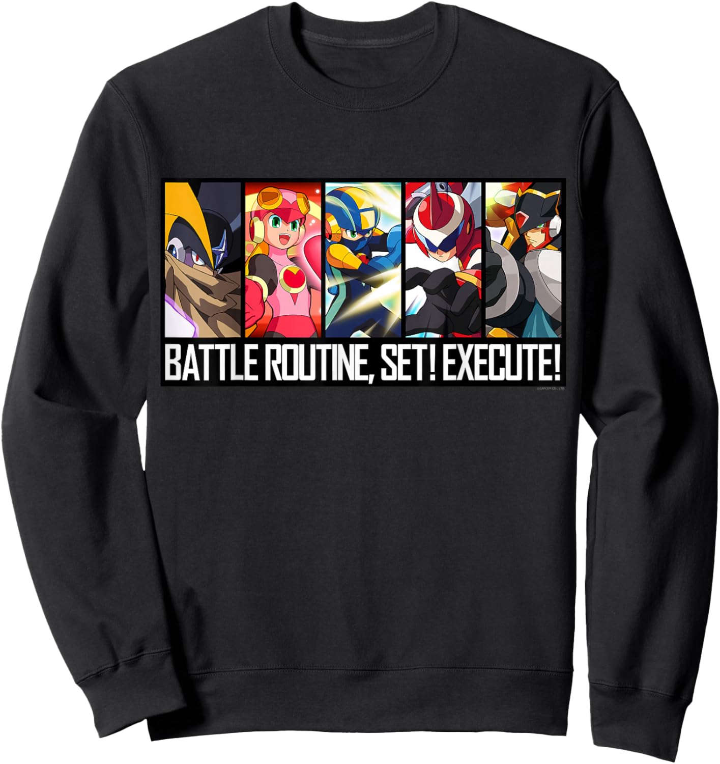 MEGA Man Battle Network NetNavi Small Sweatshirt - Sweatshirt | Black