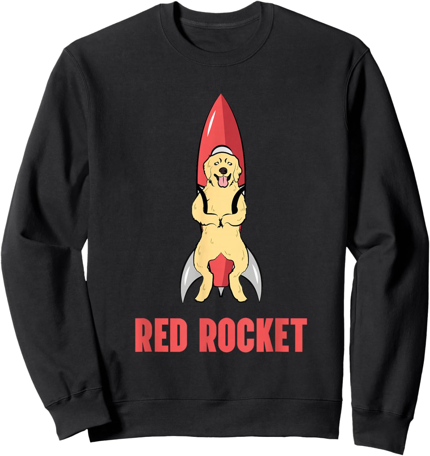 Red Rocket Dog Funny Dank Meme Memes Sweatshirt - Sweatshirt | Black