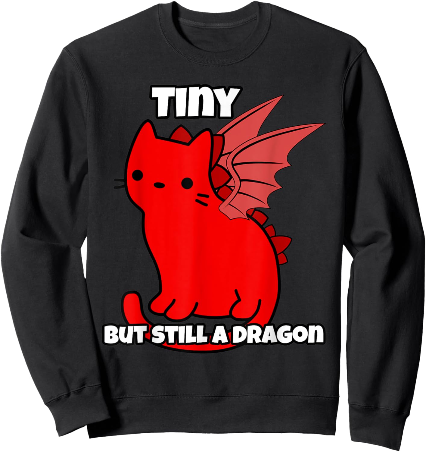 Dainty kitten rose Wyvern is still a dragon Sweatshirt - Sweatshirt | Black