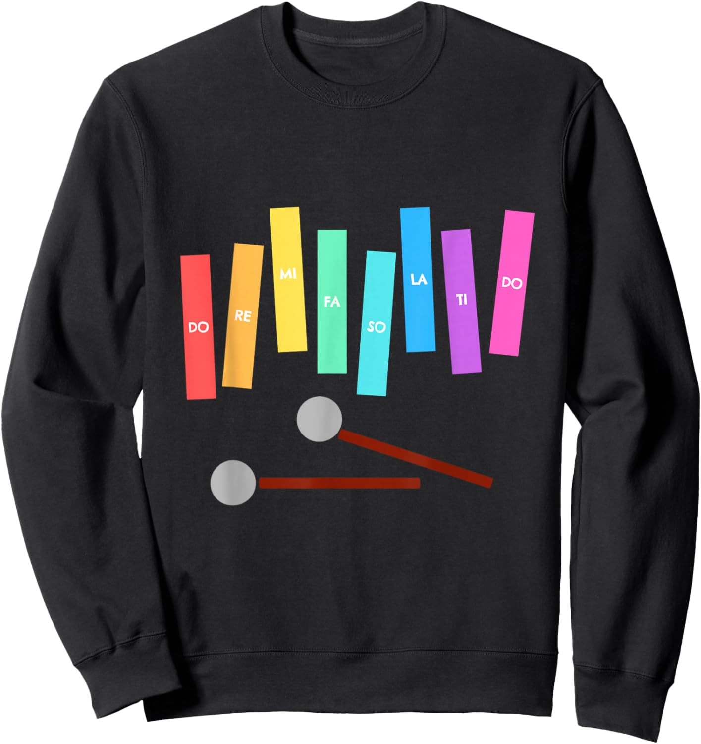 Rainbow Music Xylophone Sweatshirt - Sweatshirt | Black