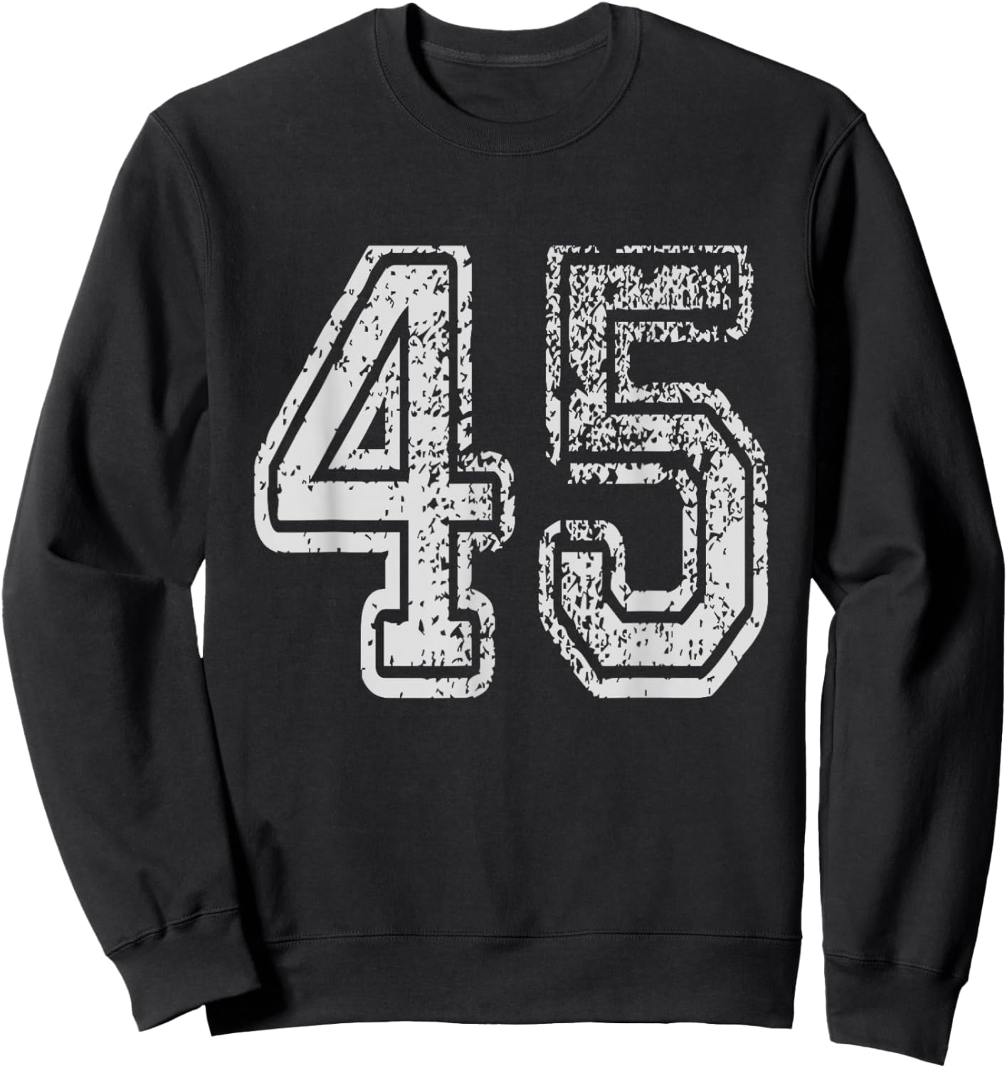 Team Jersey Uniforms Number 45 School Sports 45th Birthday Sweatshirt - Sweatshirt | Black