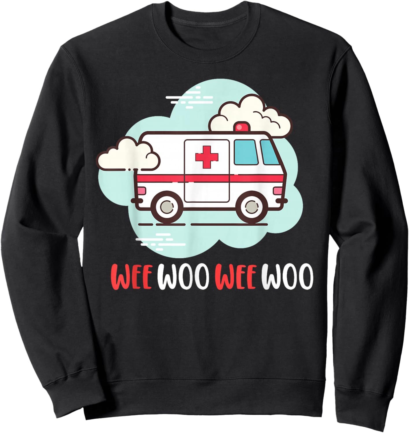 Cute ambulance for kids Sweatshirt - Sweatshirt | Black