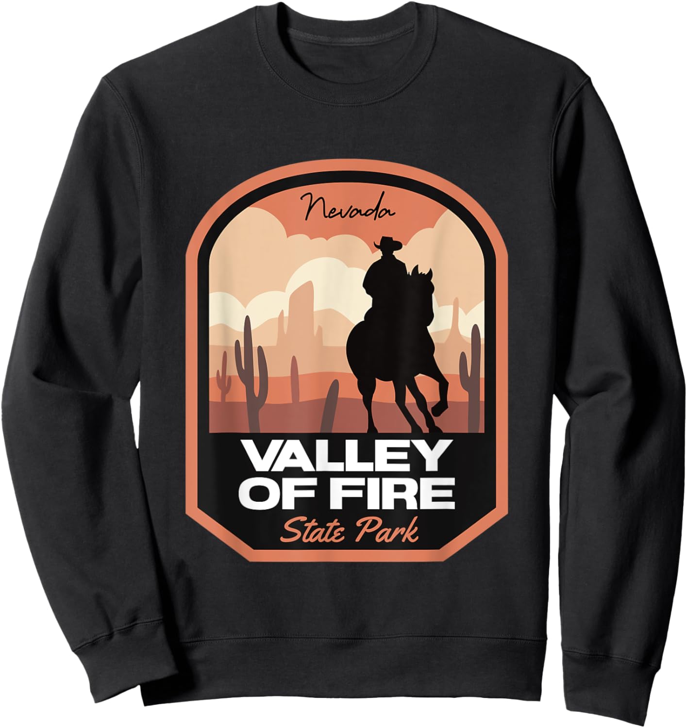 Valley of Fire State Park Desert Cowboy Sweatshirt - Sweatshirt | Black