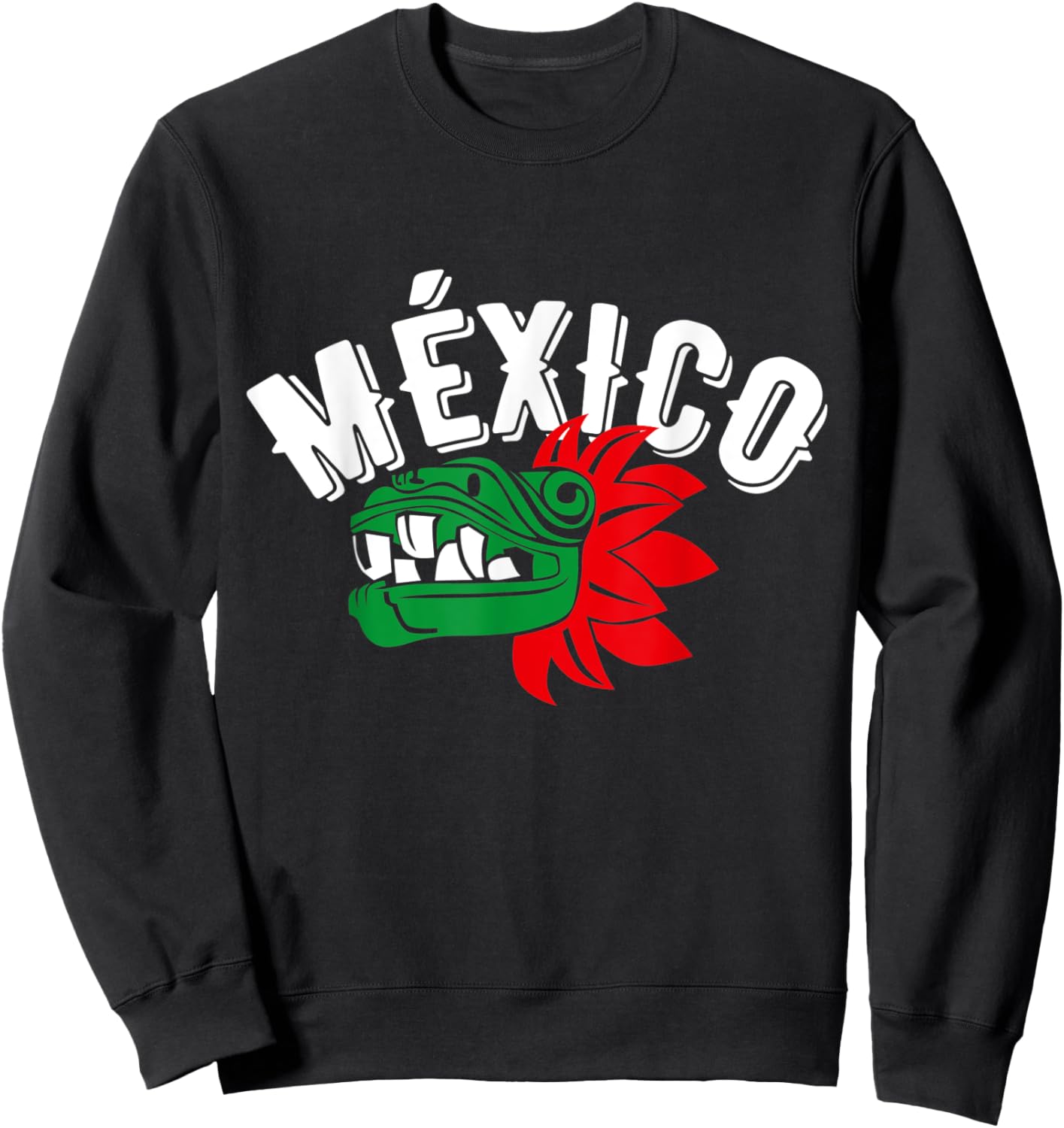 Quetzalcoatl La serpiente Emplumada Mexican Aztec Sweatshirt - Sweatshirt | Black
