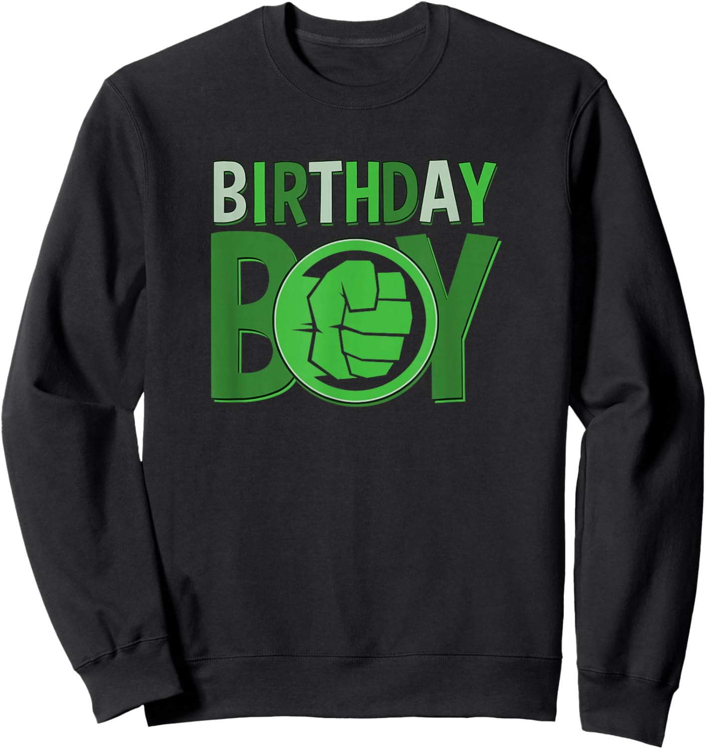 Marvel Avengers Incredible Hulk Birthday Boy Small Sweatshirt - Sweatshirt | Black