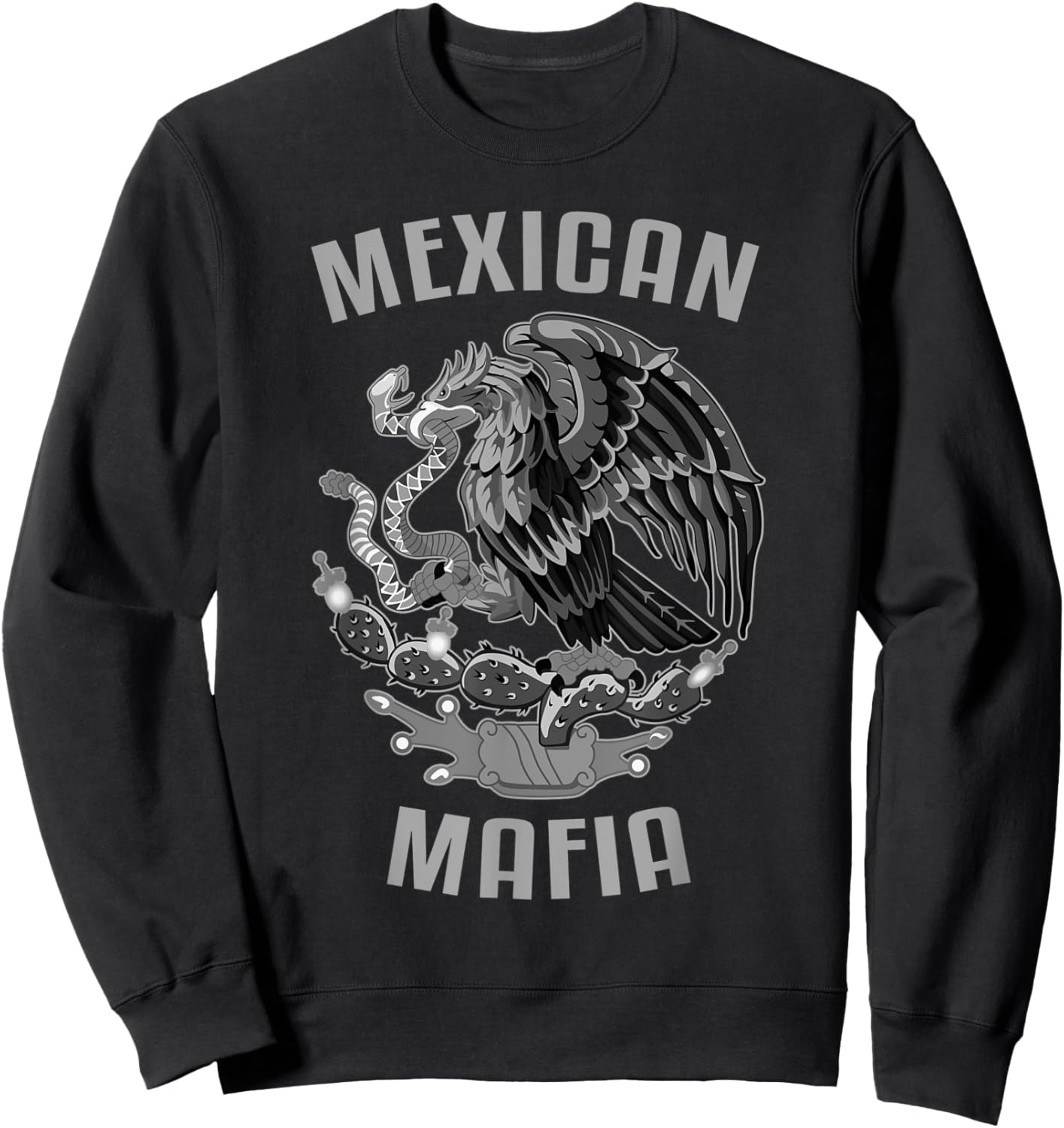 Mexican Mafia Mexico Eagle Sweatshirt - Sweatshirt | Black