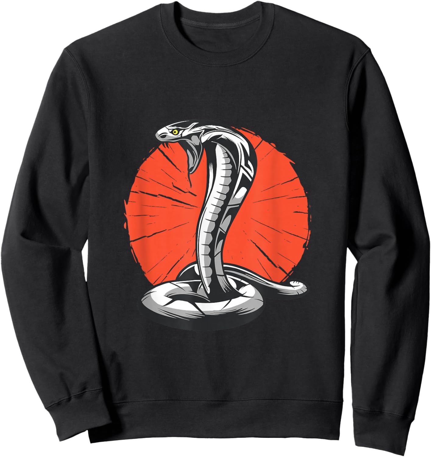 Aggressive Cobra King Snake Cobra Lover Reptiles Animals Sweatshirt - Sweatshirt | Black