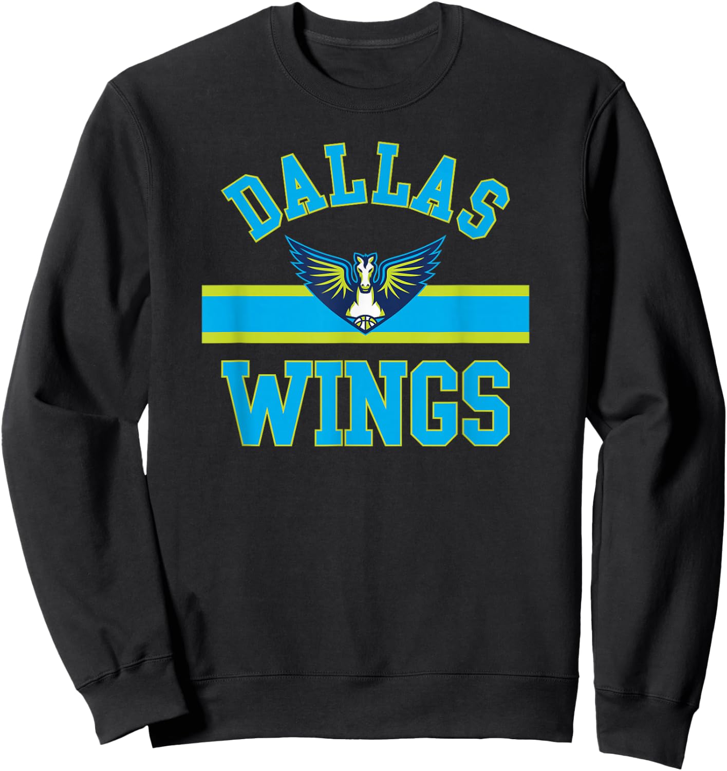 Dallas Wings WNBA Downtown - Black, Small, Classic Fit, Short Sleeve, , -Youth, Cotton Blend, Sports Fans, Adults Sweatshirt - Sweatshirt | Black