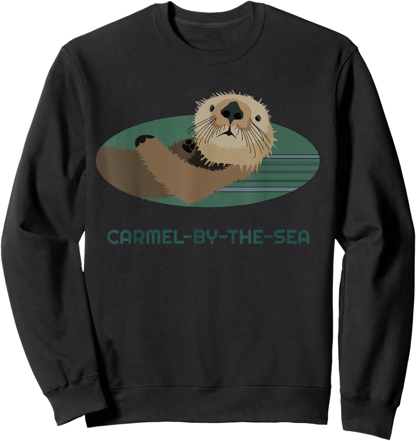 Cute Otter Carmel-by-the-Sea, California Coast Resident Sweatshirt - Sweatshirt | Black