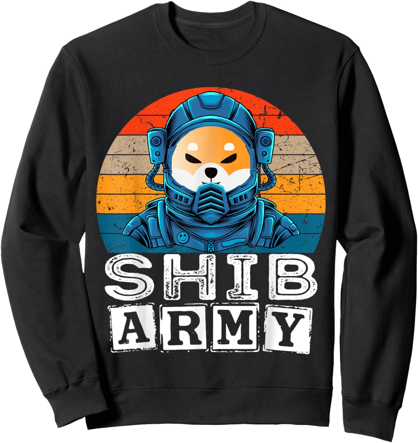Cryptocurrency Shiba Inu Shib Army to the moon Crypto Meme Sweatshirt - Sweatshirt | Black
