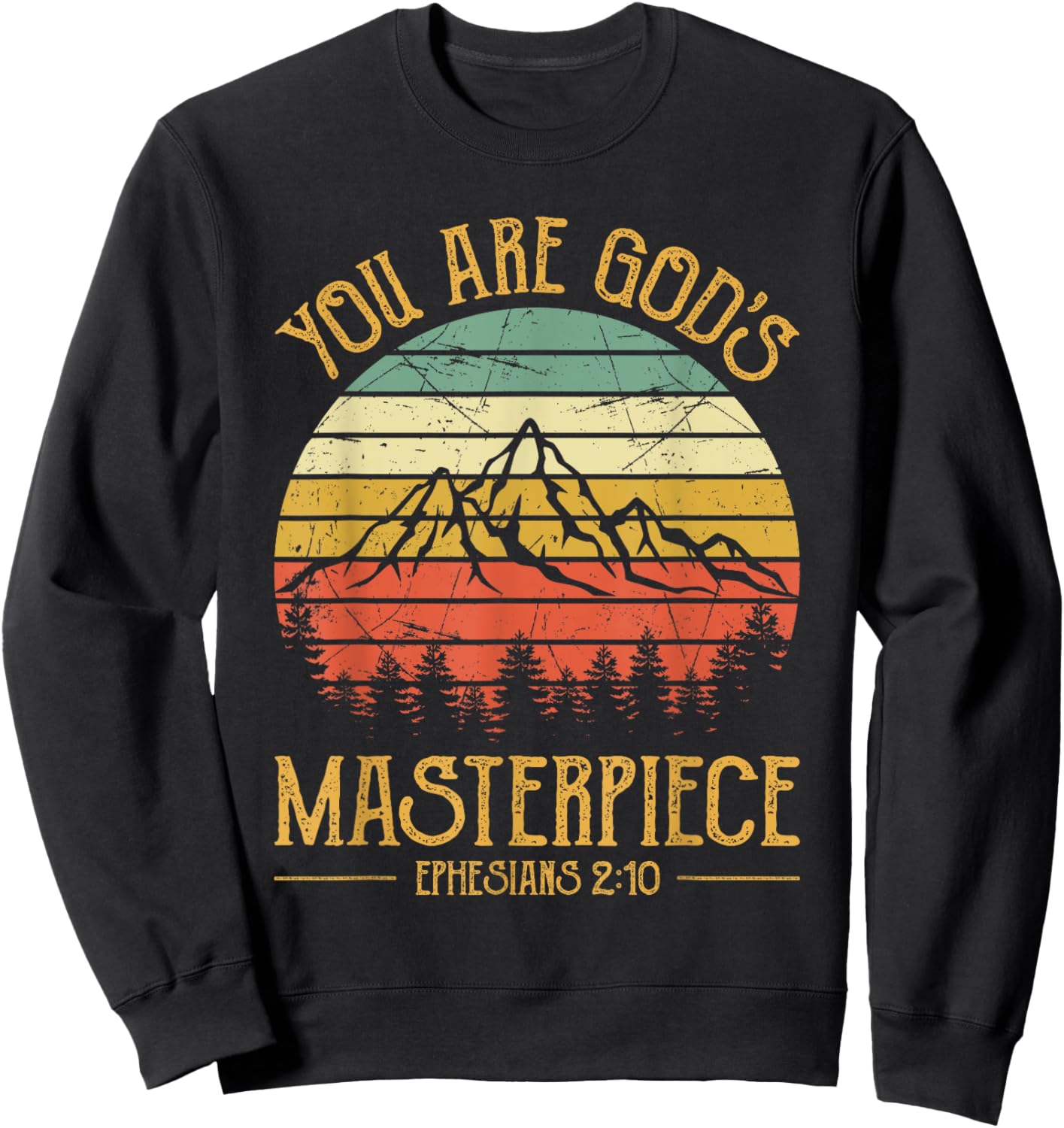 You Are God's Masterpiece Kids Christian Sweatshirt - Sweatshirt | Black