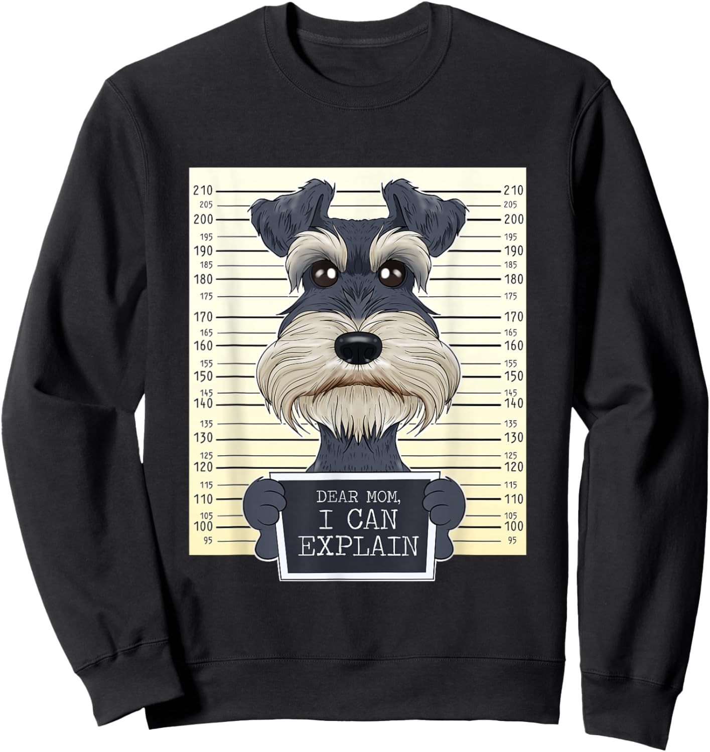Funny Miniature Schnauzer Mom I Miniature Schnauzer Small Sweatshirt - Sweatshirt | Black