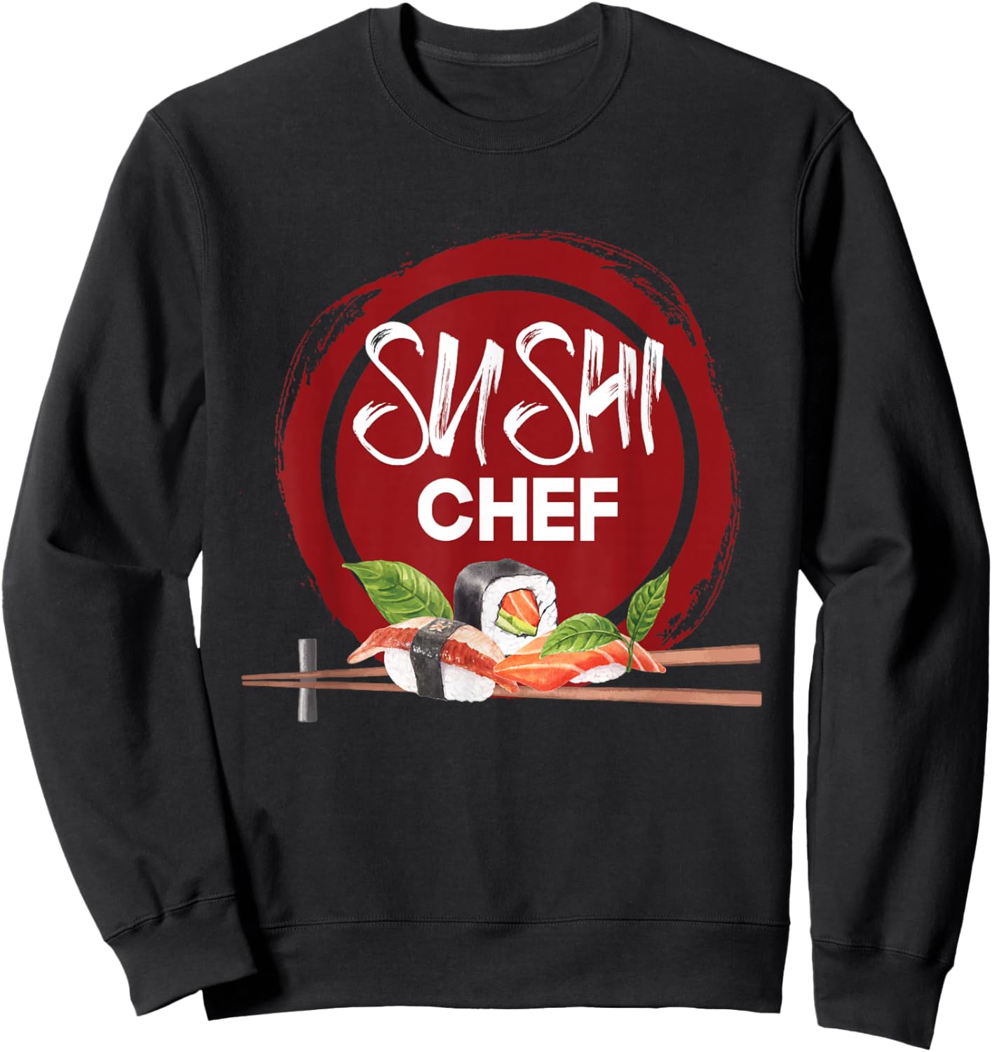 Sushi Chef - Anime Kawaii Japan Cuisine Chef Food Lover Sweatshirt - Sweatshirt | Black