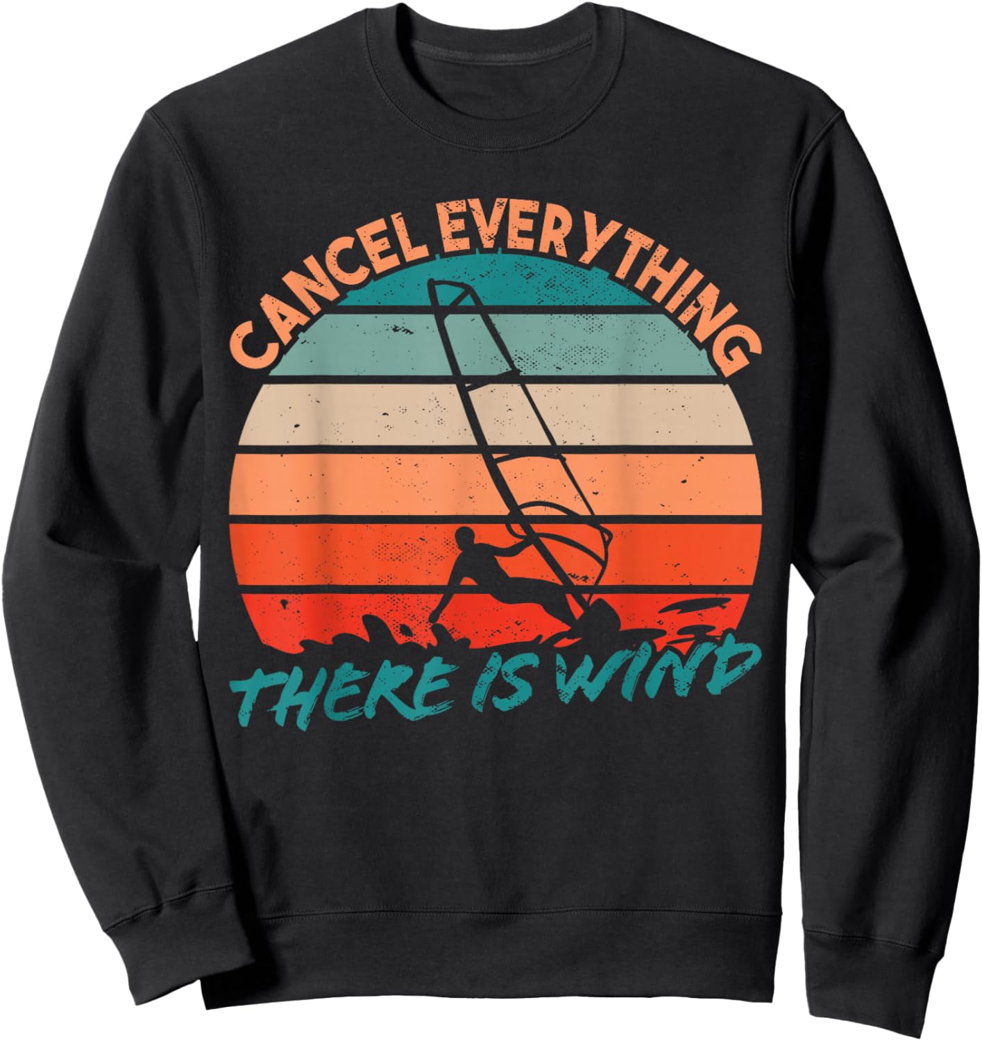 Surfer Surfboard - Windsurfer Windsurfing - Surfing Sweatshirt - Sweatshirt | Black