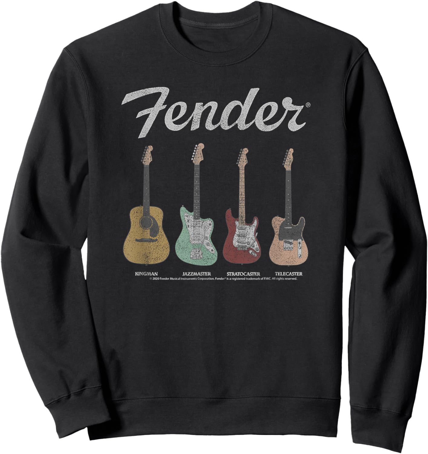 Fender Vintage Guitar Lineup Small Sweatshirt - Sweatshirt | Black