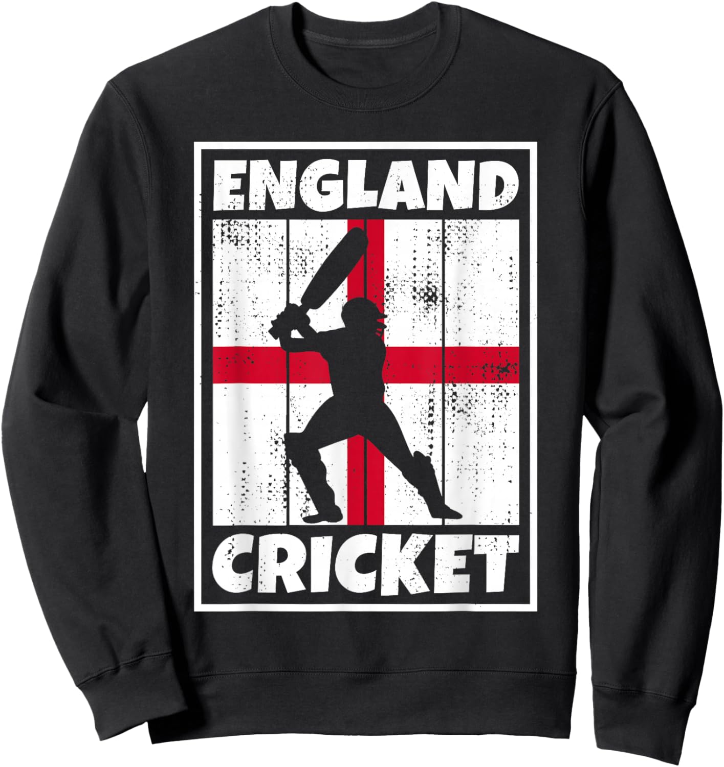 English Cricket Fan Flag of England Cricket Sweatshirt - Sweatshirt | Black
