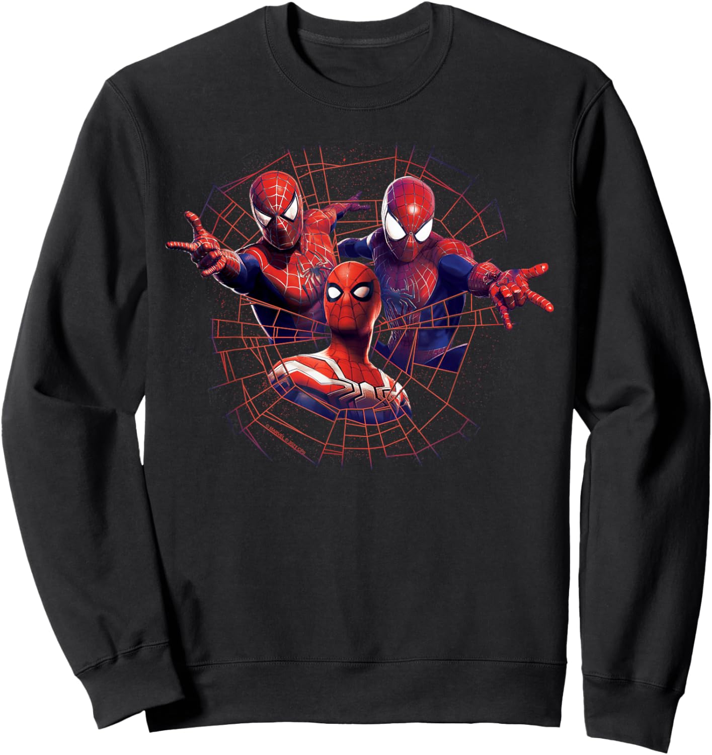 Marvel Spider-Man: No Way Home Spider-Men Web Sweatshirt - Sweatshirt | Black