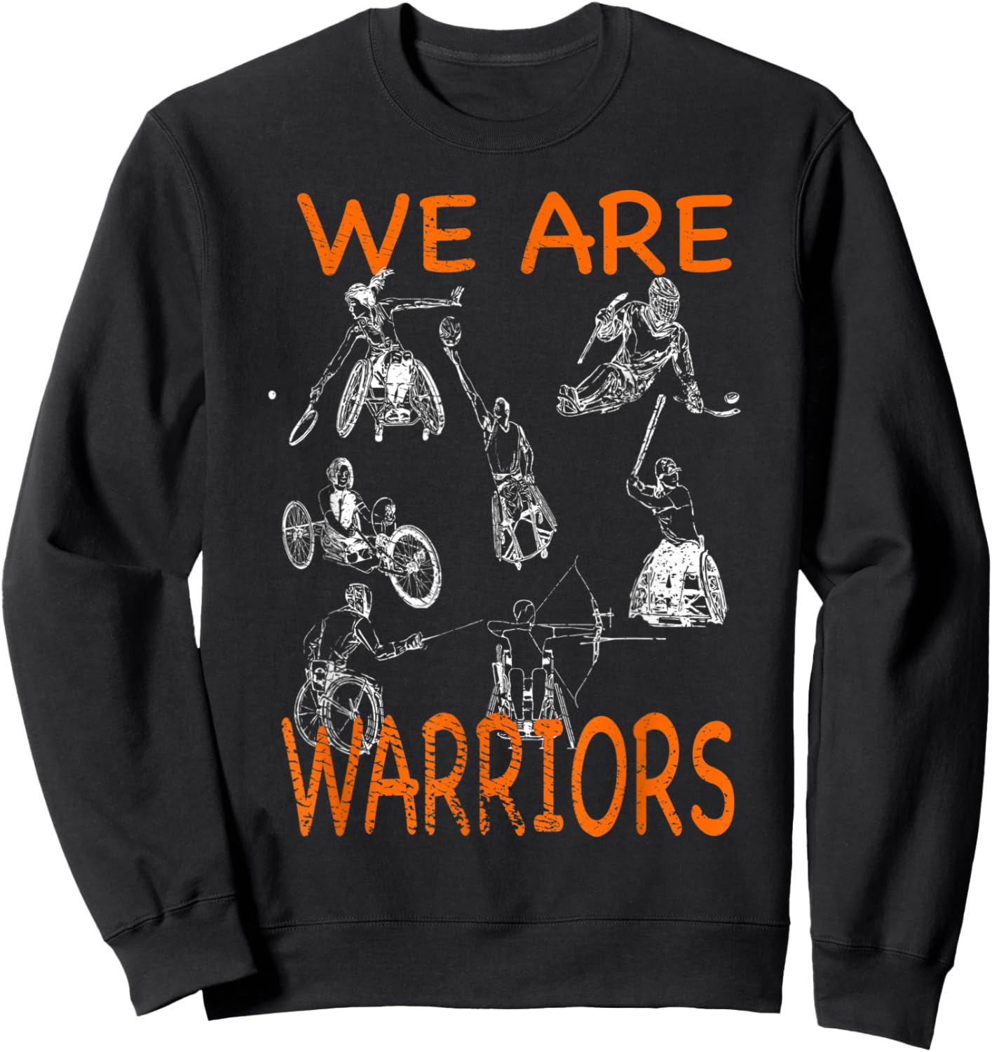 Adaptive Sports Wheelchair basketball tennis hockey fencing Sweatshirt - Sweatshirt | Black