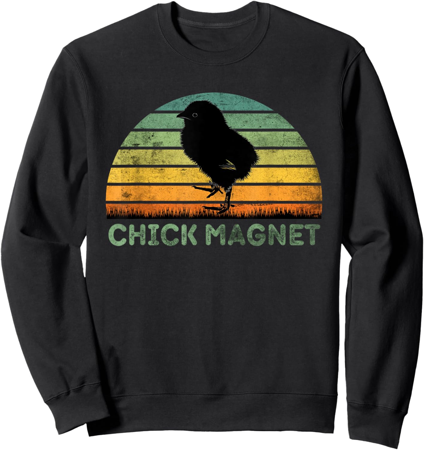 Funny Vintage Retro Style Chick Magnet Sweatshirt - Sweatshirt | Black