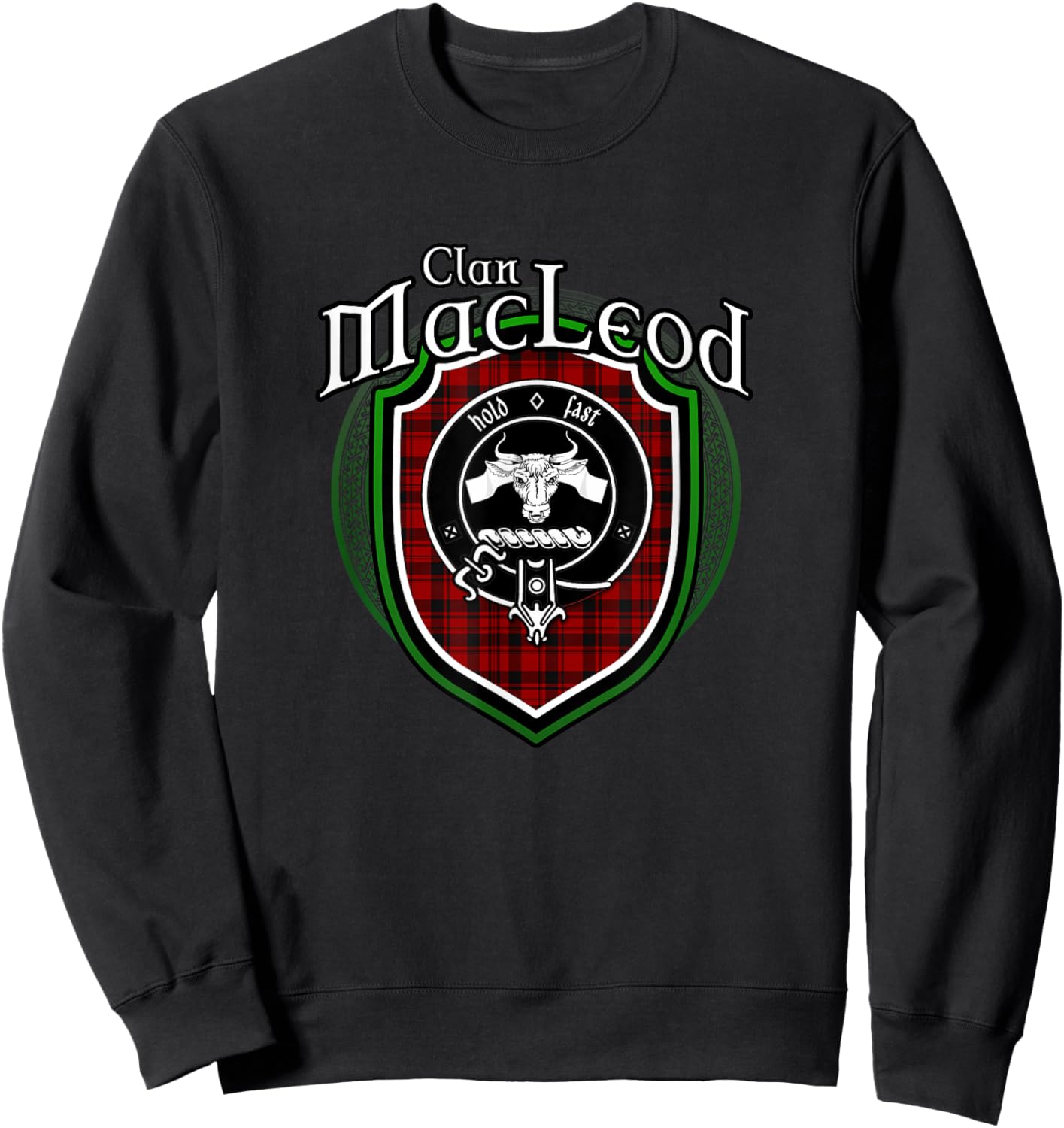 MacLeod Clan Crest | Scottish Clan MacLeod Family Badge Sweatshirt - Sweatshirt | Black