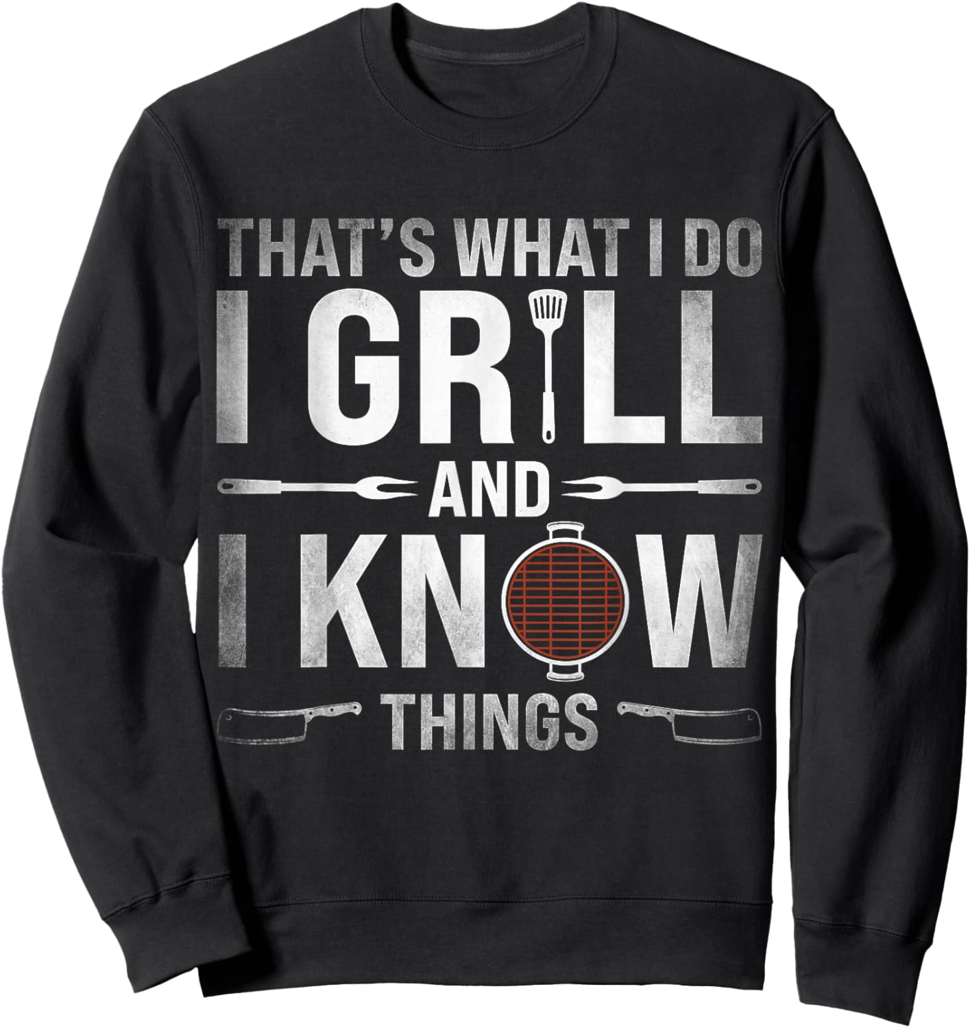 Funny Grilling BBQ Barbecue Smoking Meat Smoker Grill Lover Sweatshirt - Sweatshirt | Black