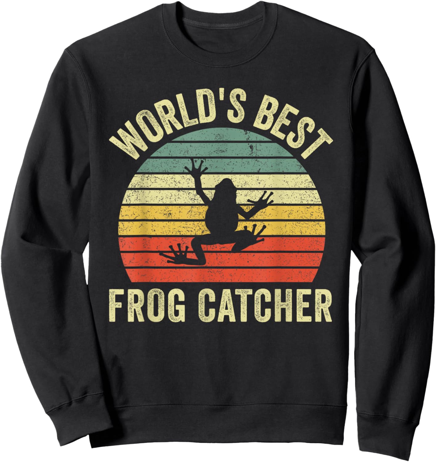 World's Best Frog Catcher Frog Hunter For Kids Boys Girls Sweatshirt - Sweatshirt | Black