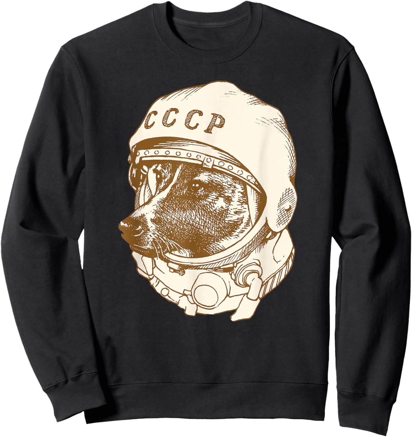 Laika Dog Sputnik Space Space Travel USSR Sweatshirt - Sweatshirt | Black
