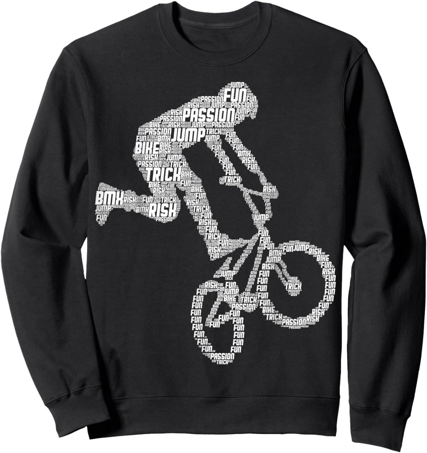 BMX Bike Stunt Freestyle Rider Boys Children Sweatshirt - Sweatshirt | Black