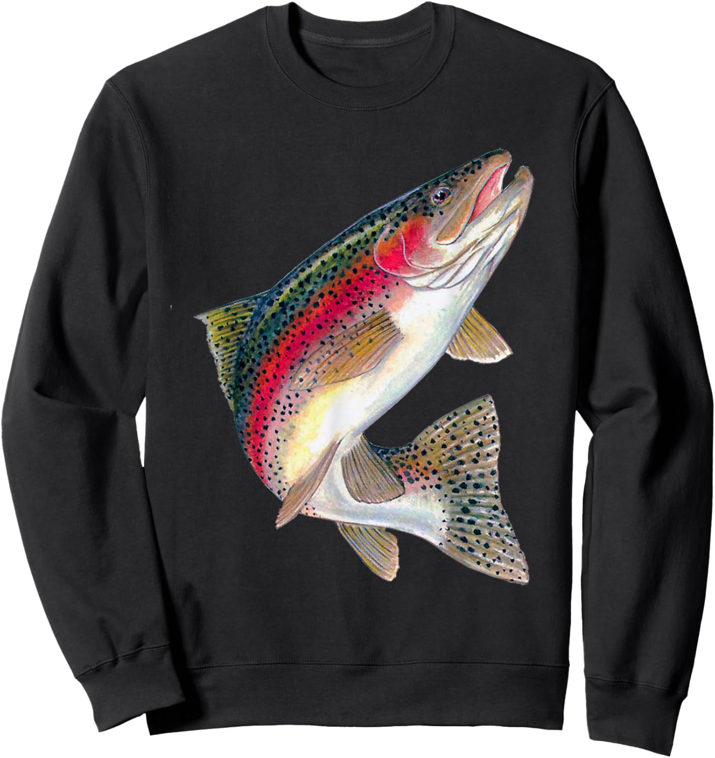 Trout Rainbow Trout Fishing Fishing Shirt Sweatshirt - Sweatshirt | Black