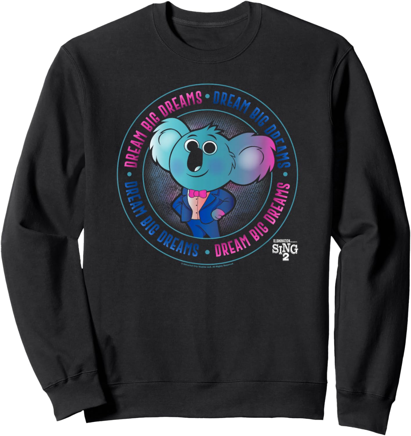 Sing 2 Buster Moon Dream Big Dreams Circle Badge Sweatshirt - Sweatshirt | Black