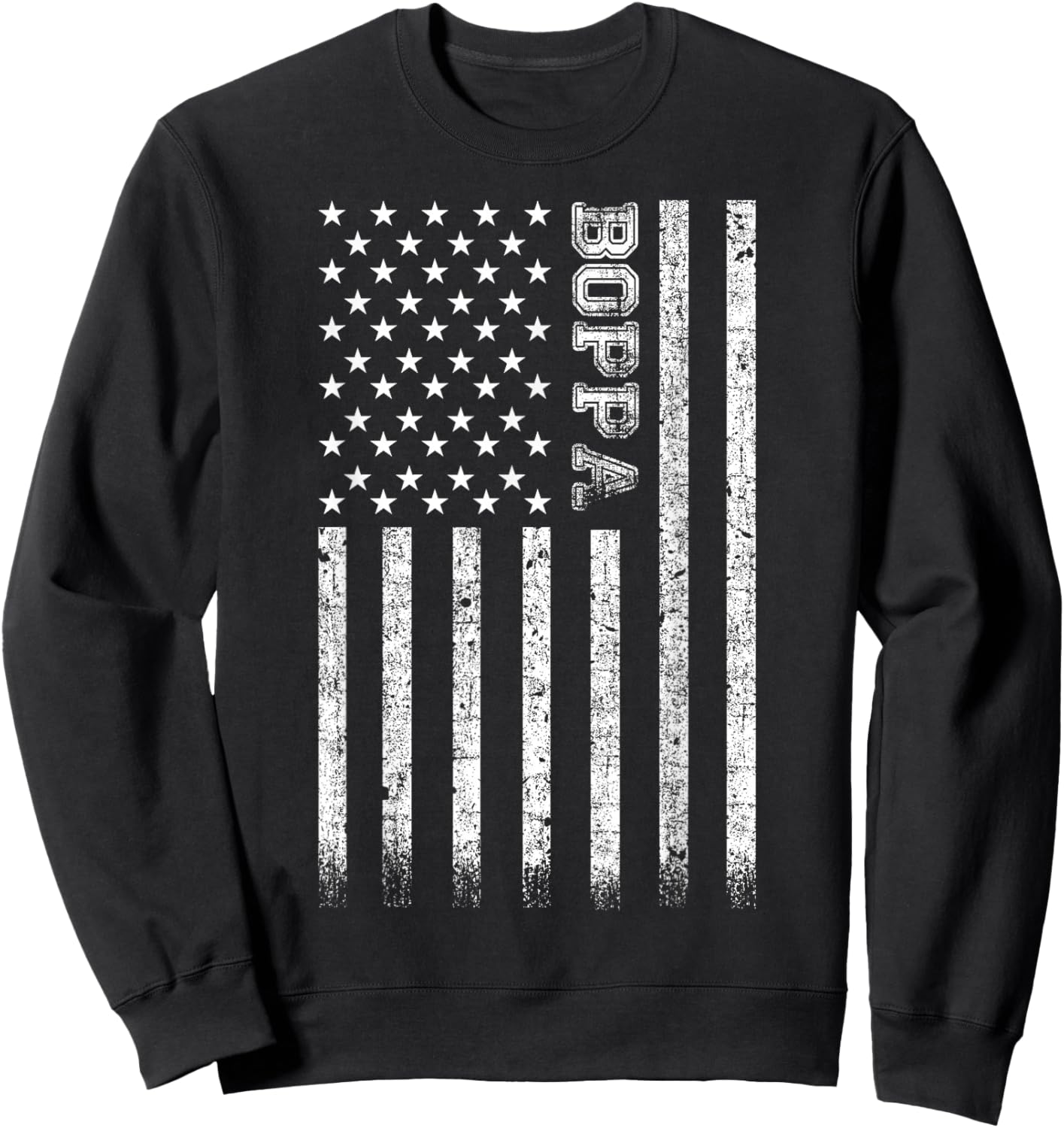 Boppa American Flag Sweatshirt - Sweatshirt | Black