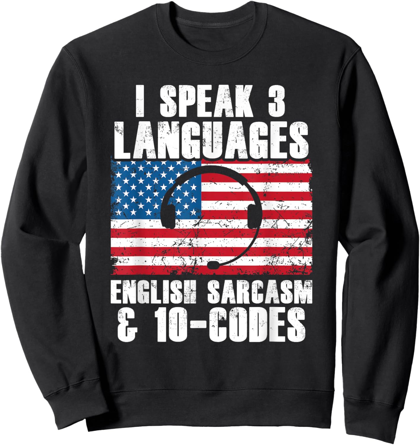 Funny Dispatcher - 911 Emergency Operator Thin Yellow Line Sweatshirt - Sweatshirt | Black