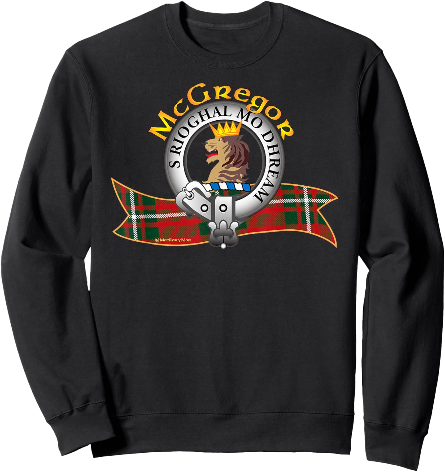 McGregor Clan Tartan Crest Motto Sweatshirt - Sweatshirt | Black