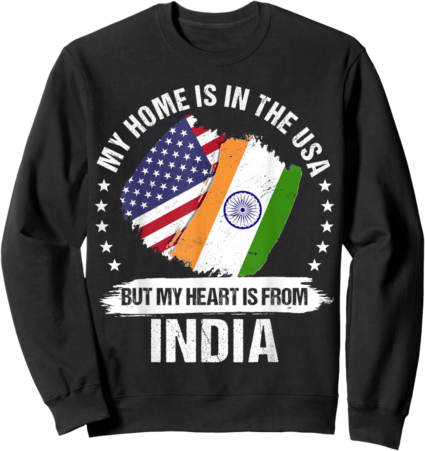 American Patriot India Flag American Indian Roots Sweatshirt - Sweatshirt | Black