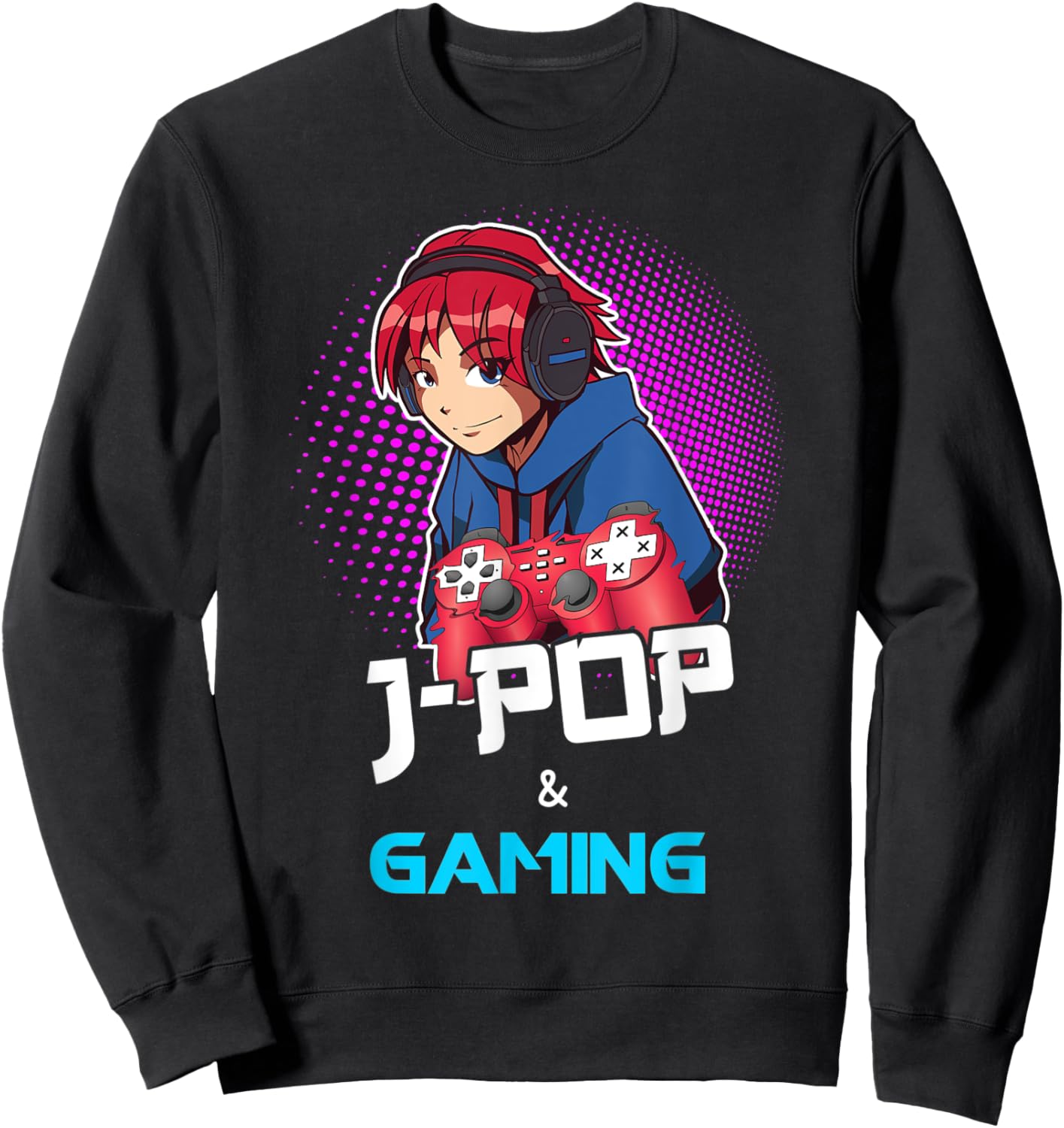 J-Pop Shirt Gamer Video Gaming Anime Japanese Pop Music Sweatshirt - Sweatshirt | Black