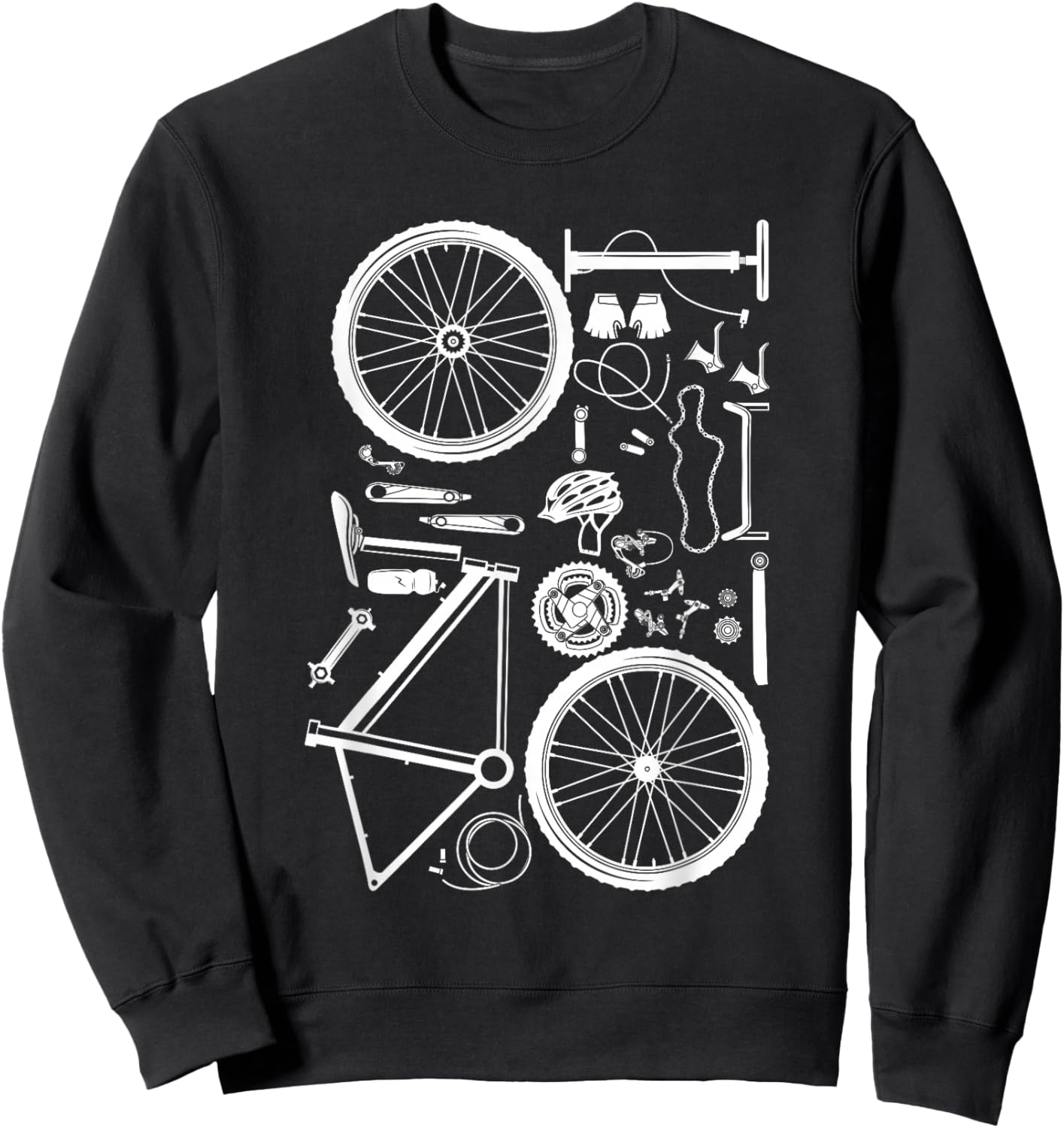Bike Parts - Downhill Rider Mountainbike MTB Cycling Small Sweatshirt - Sweatshirt | Black