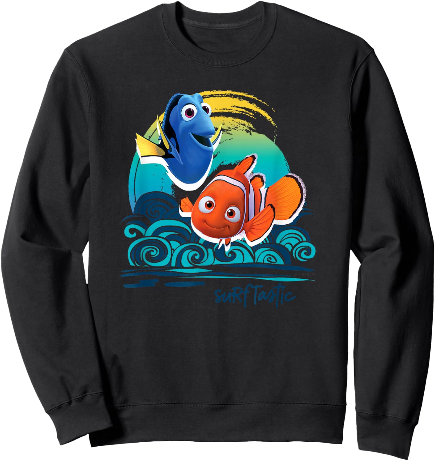 Disney Pixar Finding Nemo Surf-Tastic with Nemo & Dory Small Sweatshirt - Sweatshirt | Black