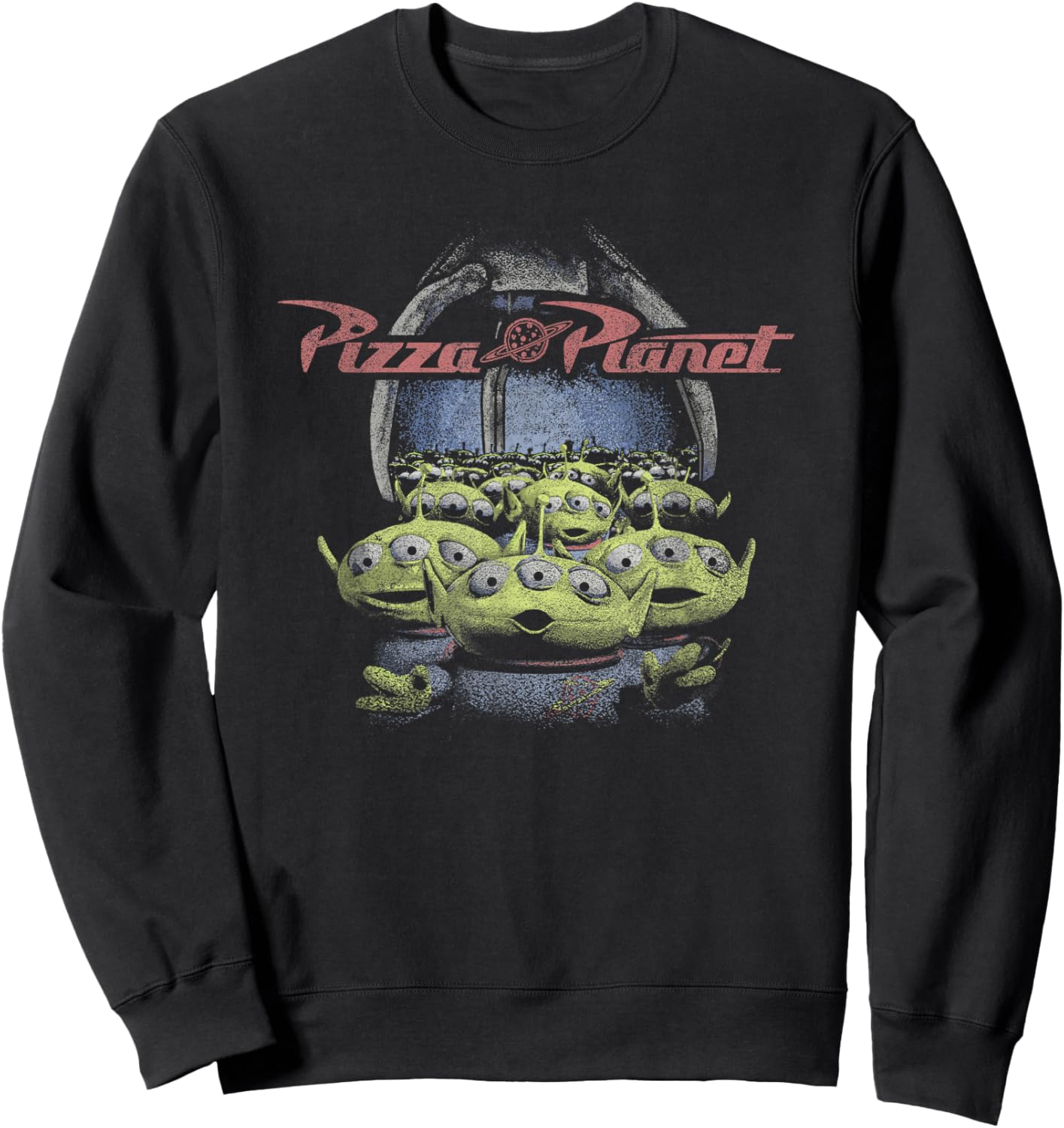 Disney Pixar Toy Story Pizza Planet Aliens & Claw Sweatshirt - Sweatshirt | Black